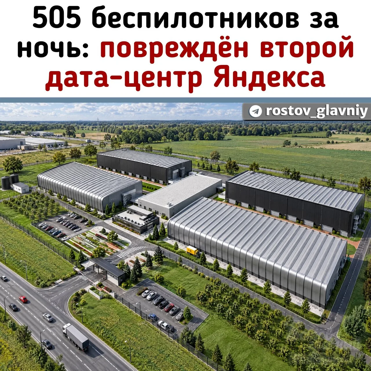 🚀 505 беспилотников за ночь: повреждён второй дата-центр Яндекса, есть погибшие и ране...