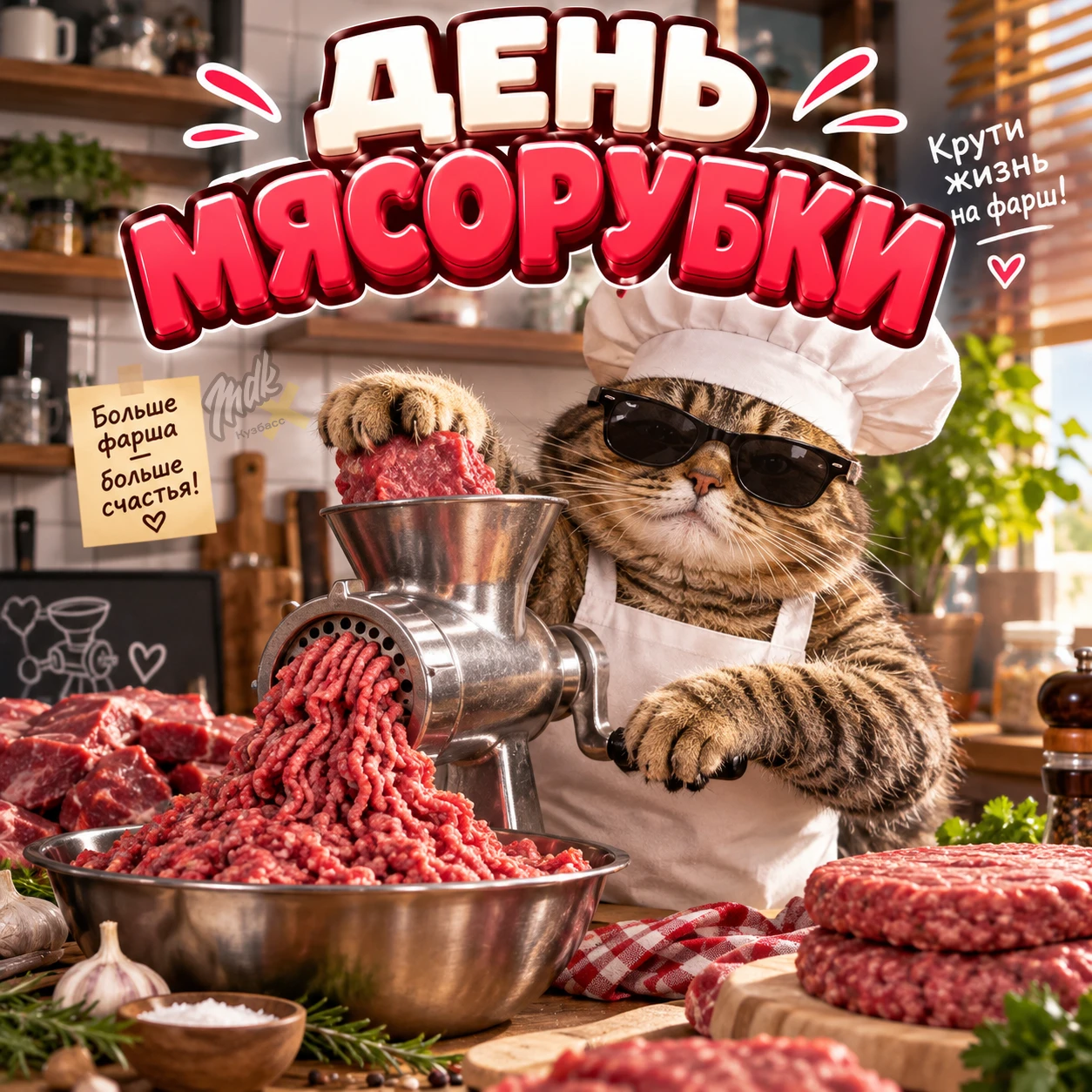 С Днём мясорубки, пусть фарш крутится бодро, котлеты получаются вкусными, а пальцы оста...
