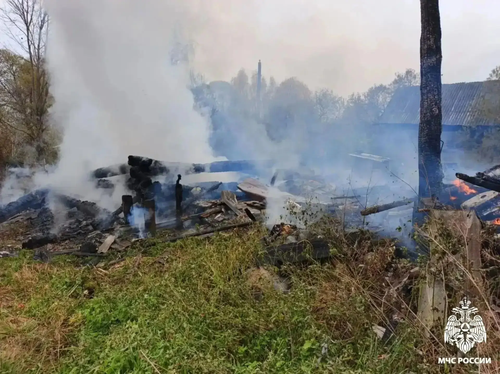 На пожаре в Кашинском округе погиб человек