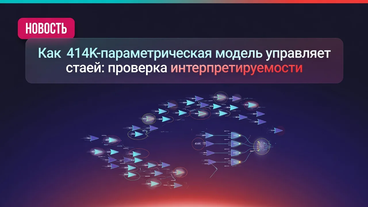 Как 414K-параметрическая модель управляет стаей: проверка интерпретируемости
