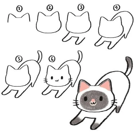 Рисуем кота поэтапно