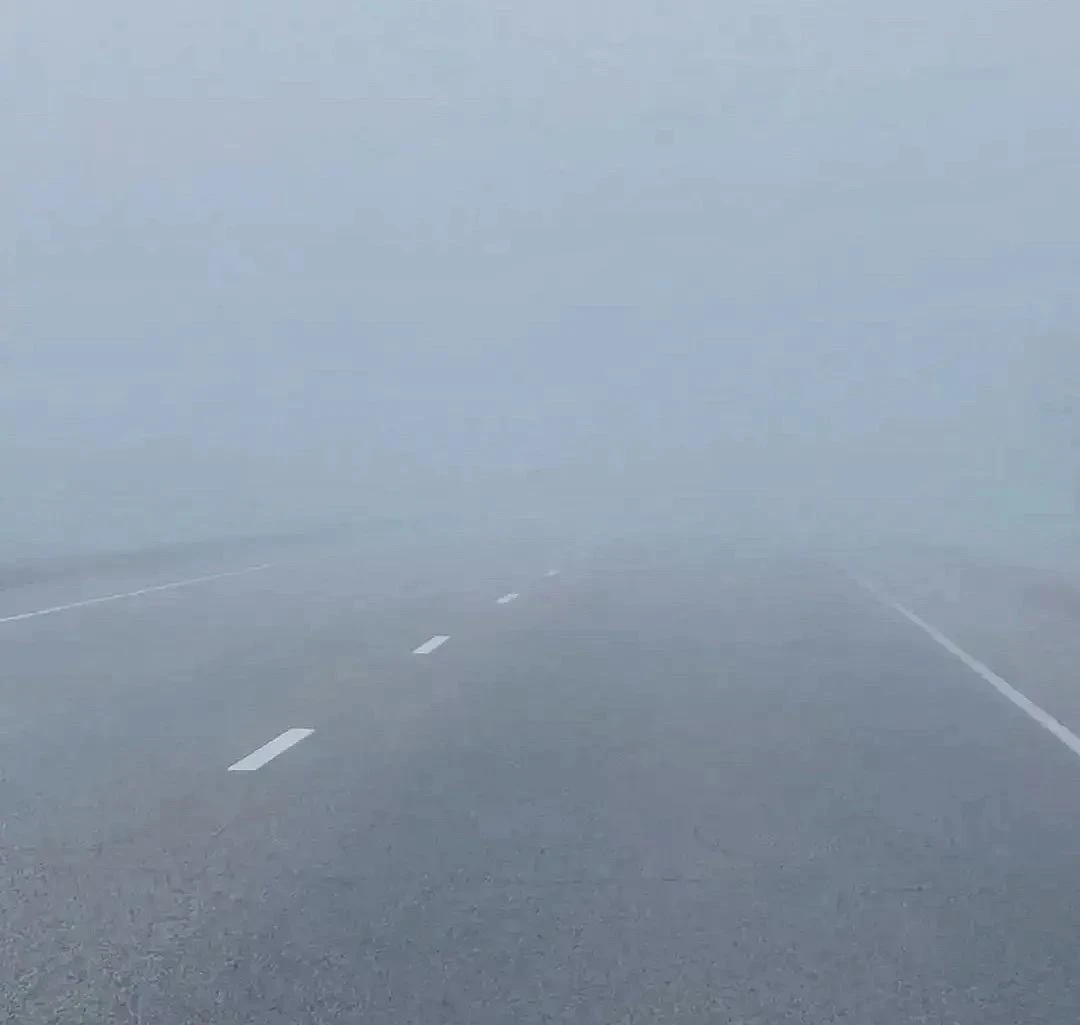 Вот такая видимость сегодня утром была на трассе Благовещенск-Белогорск