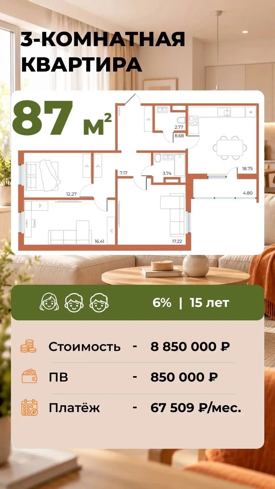 У нас действительно есть много вариантов квартир и форм покупки!