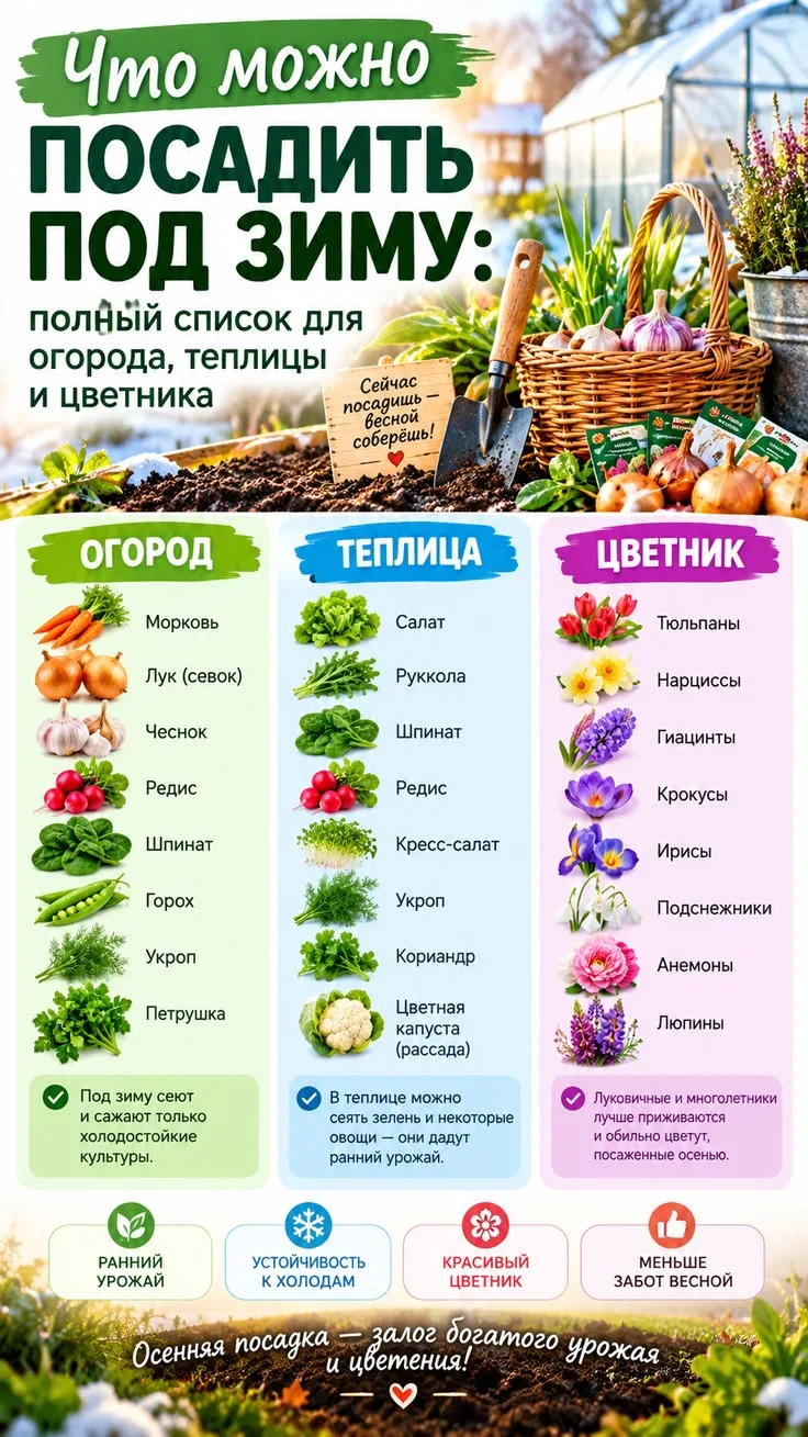 Что можно посадить под зиму