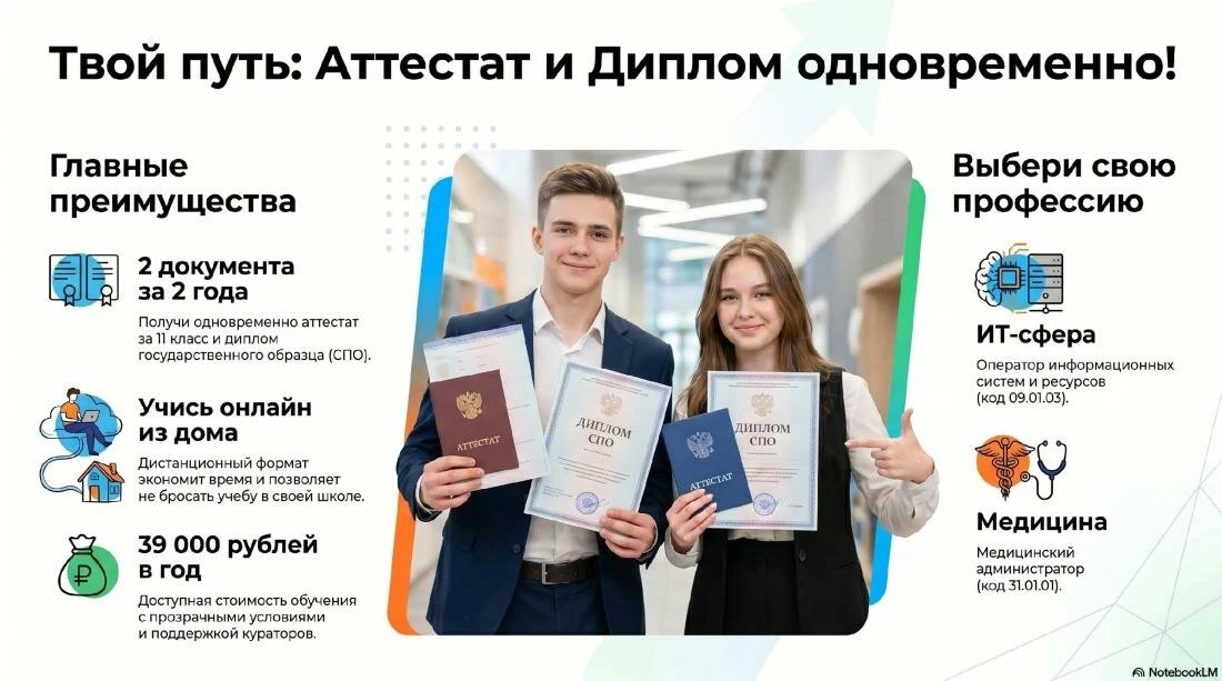 Учись в 10–11 классе и получай профессию параллельно