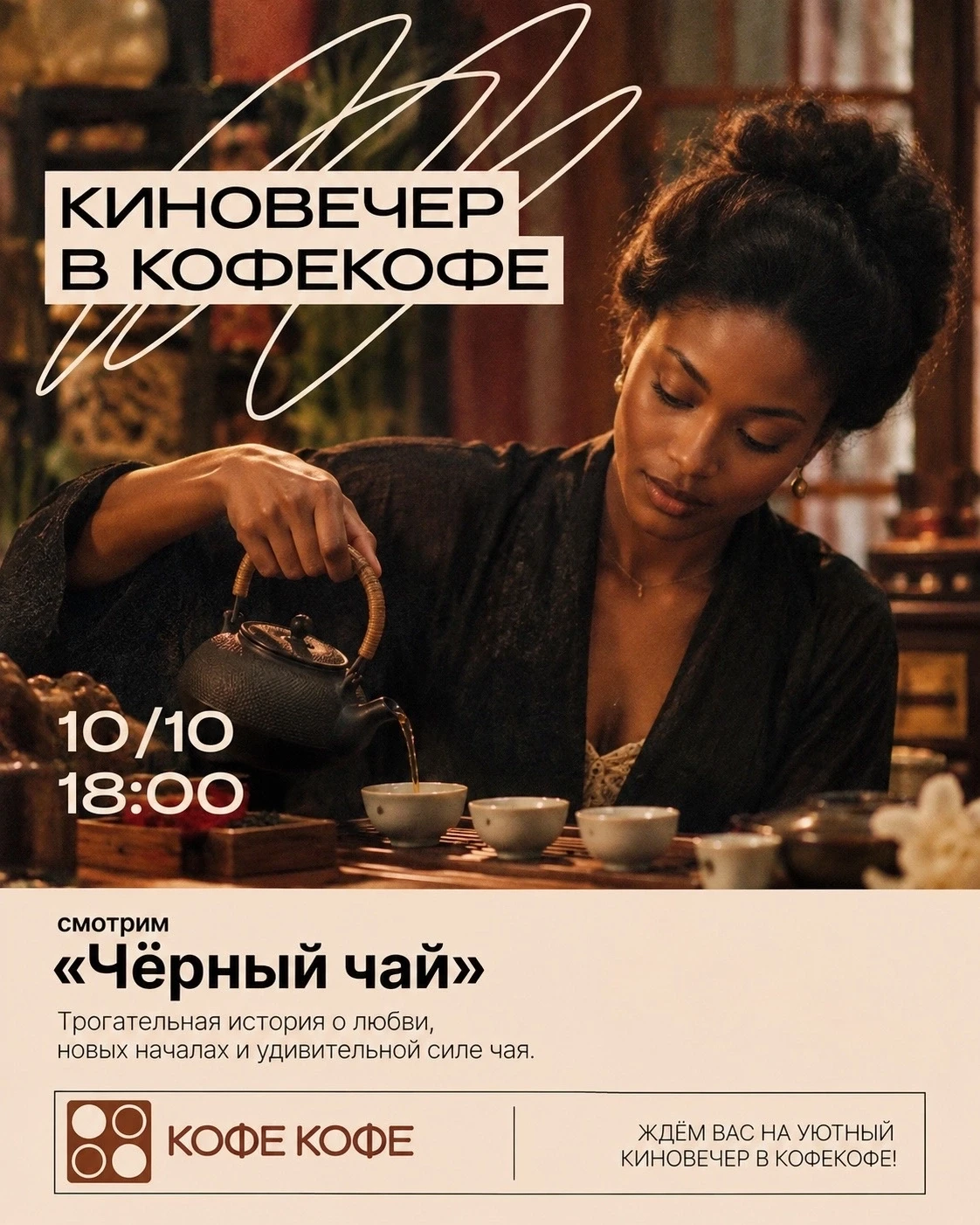 🍿 В эту субботу снова встречаемся на киновечере в КОФЕКОФЕ!