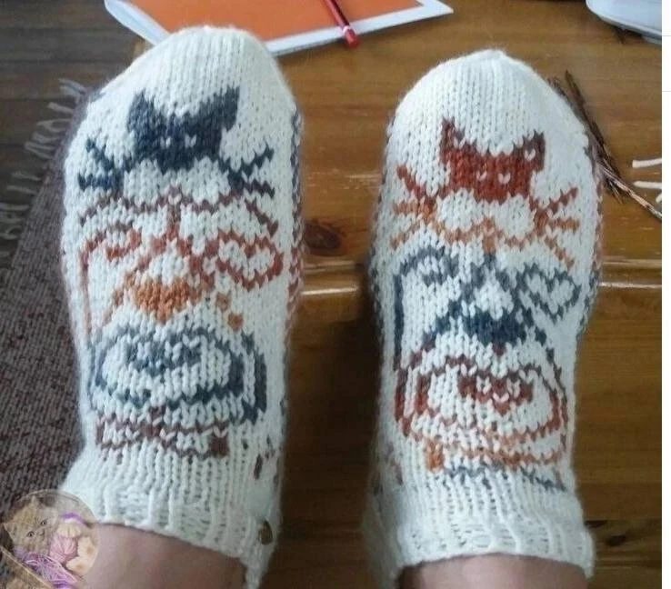 Котоноски. Схемы для вязания жаккарда