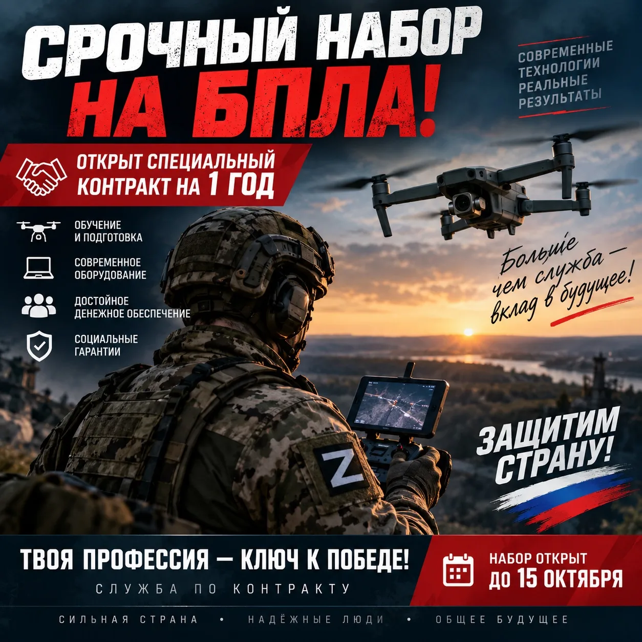 🛰️ СРОЧНЫЙ НАБОР НА БПЛА! ОТКРЫТ СПЕЦИАЛЬНЫЙ КОНТРАКТ НА 1 ГОД