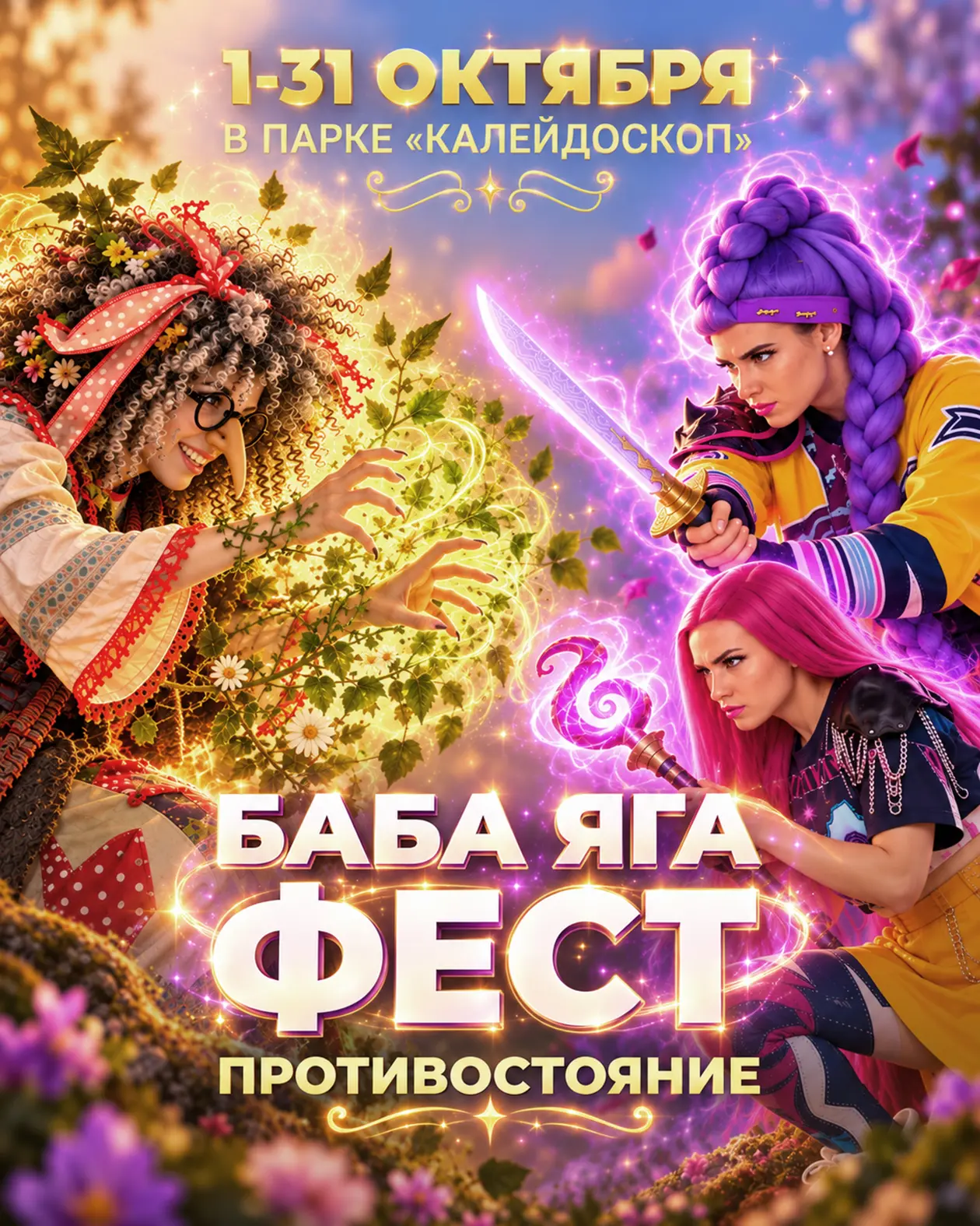 В парке «Калейдоскоп» — «Баба Яга Фест: Противостояние»!