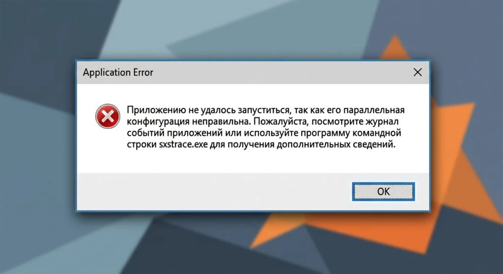 🤖 «Приложению не удалось запуститься, так как его параллельная конфигурация неправильна»