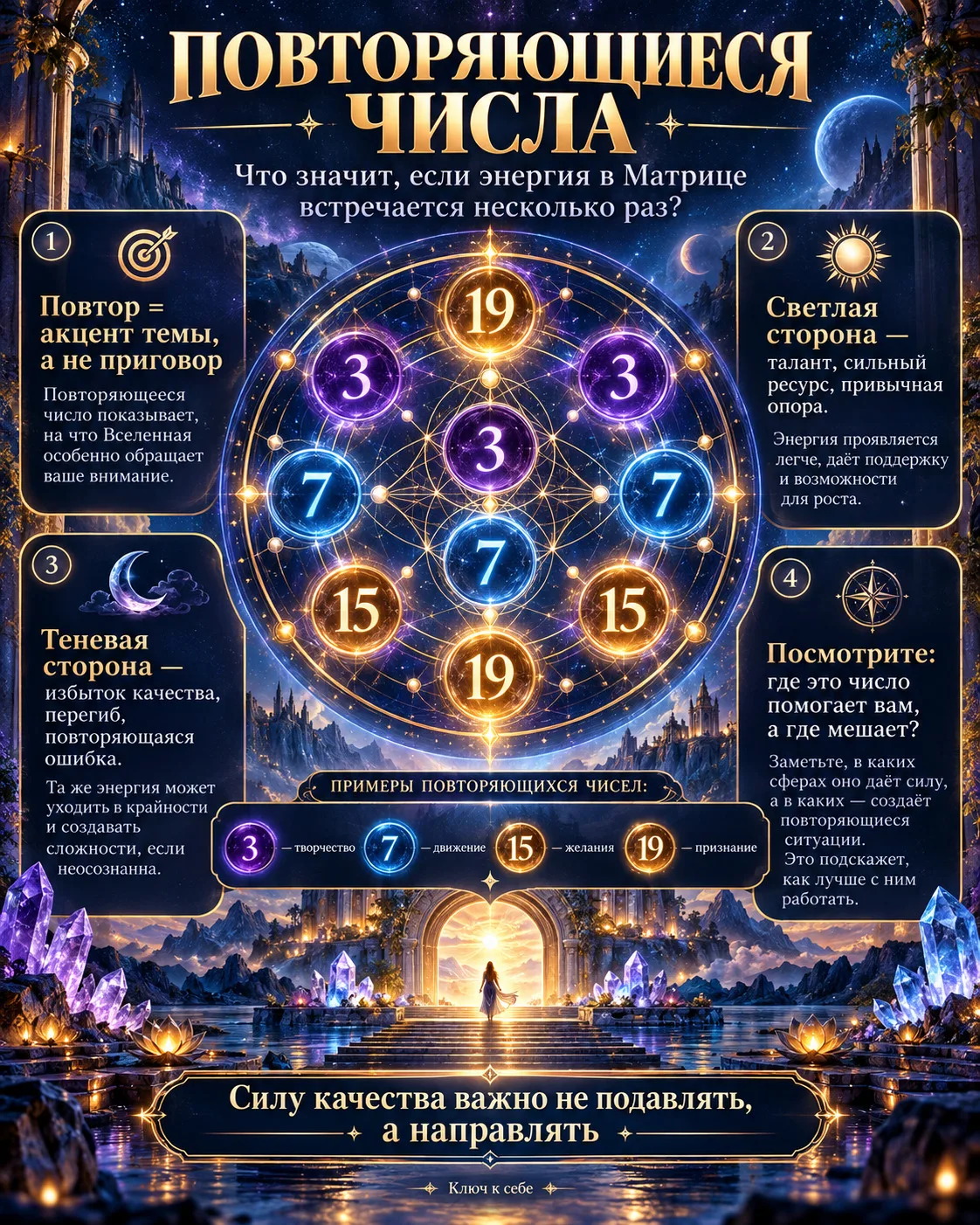 🔮 ОДНО И ТО ЖЕ ЧИСЛО В МАТРИЦЕ СУДЬБЫ ПОВТОРЯЕТСЯ НЕСКОЛЬКО РАЗ. ЧТО ЭТО ОЗНАЧАЕТ?
