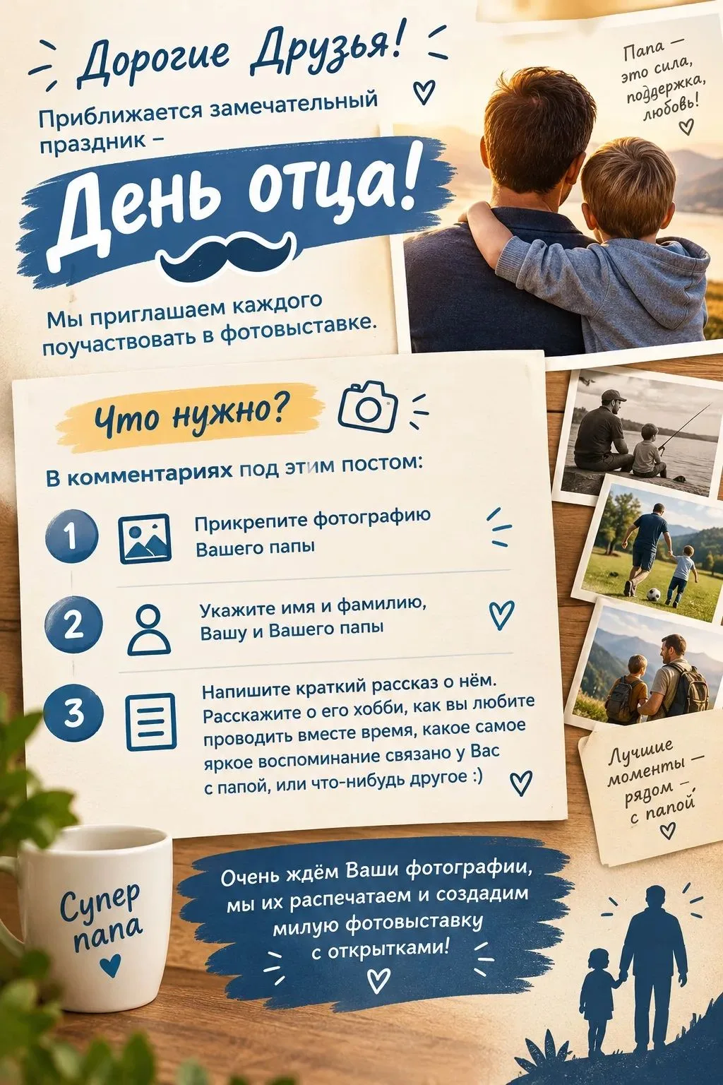 🎉 Скоро замечательный праздник — День отца!