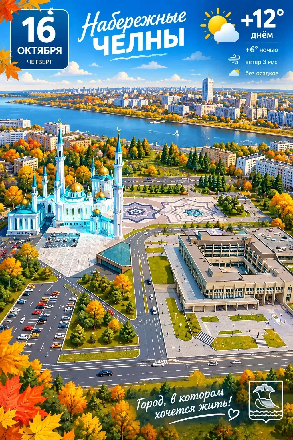 В Набережных Челнах сегодня до +12🌤️