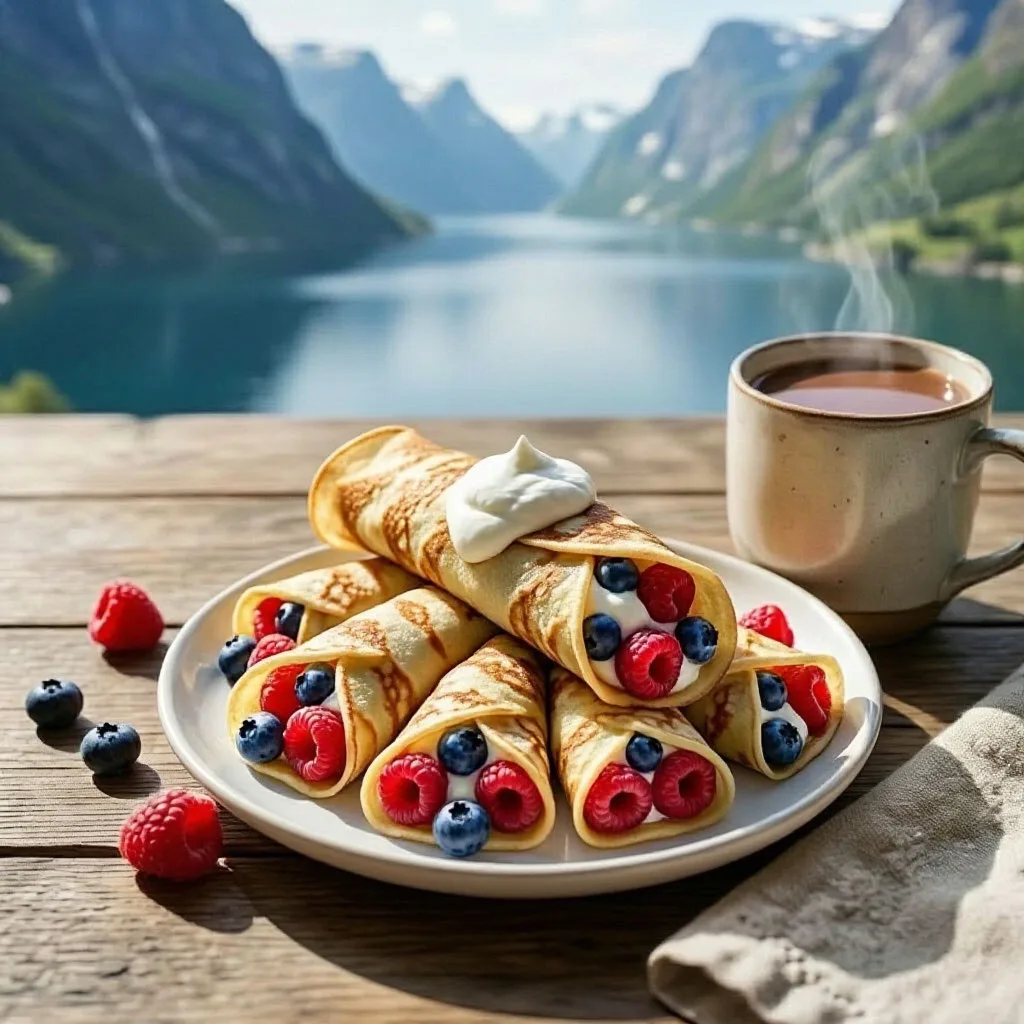 🇳🇴🍰 Крумкаке — это когда тонкий золотистый вафельный рожок хрустит на изломе, а внут...