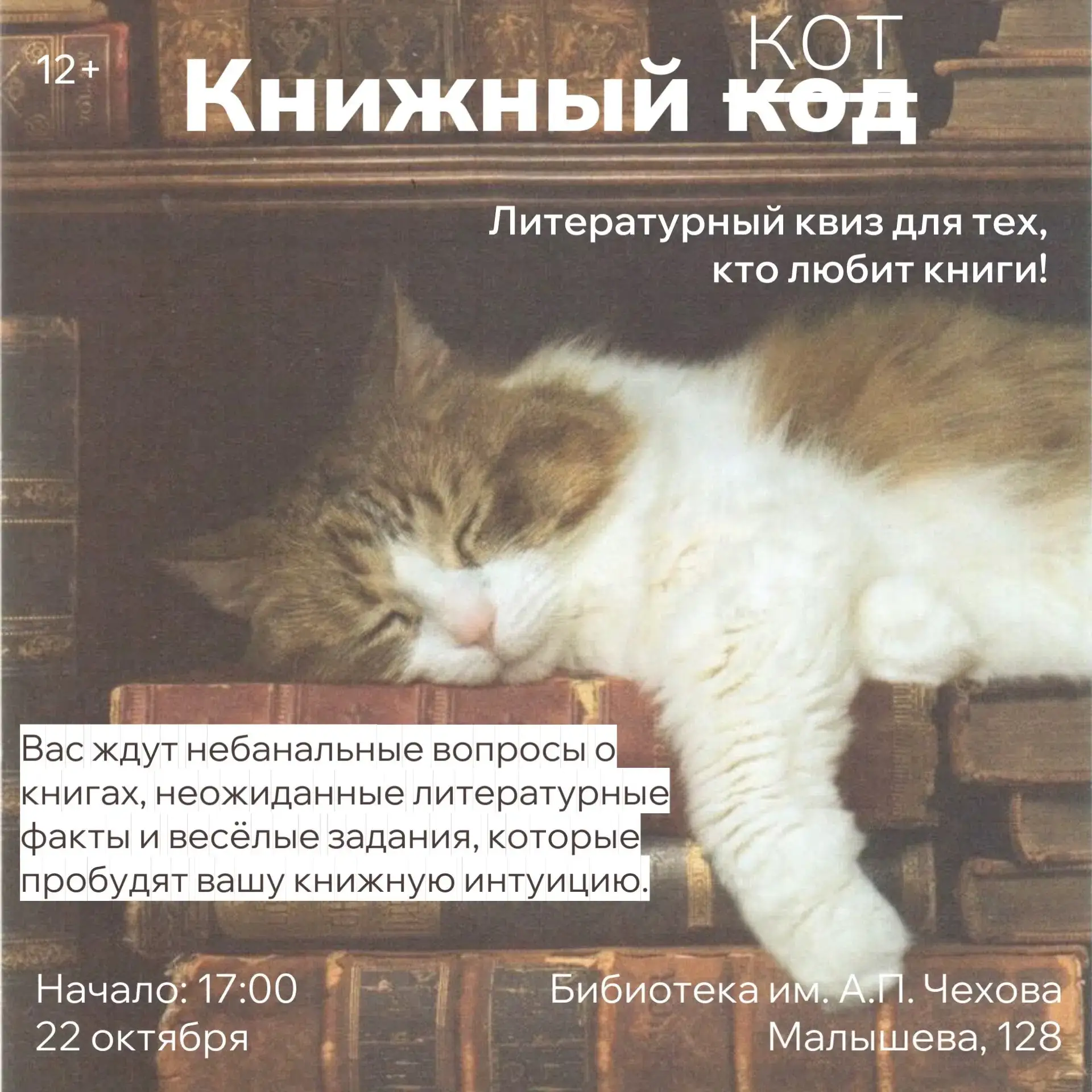 🐈 КНИЖНЫЙ КОД (КОТ): литературный квиз