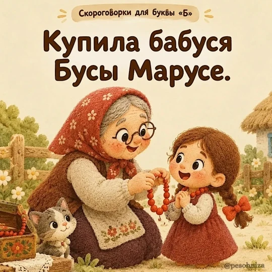 Скороговорки для буквы "Б"