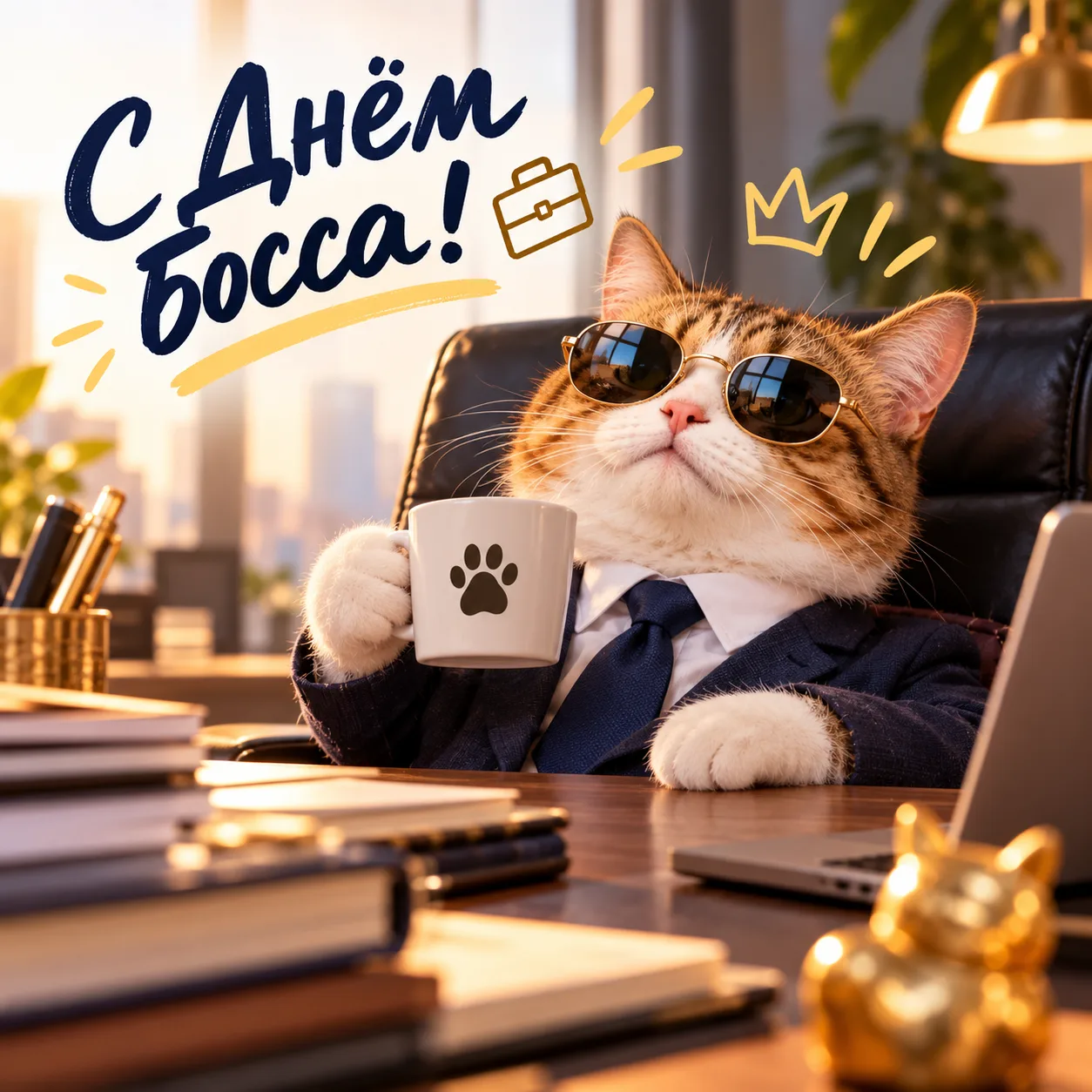 С Днём босса! 💼☕