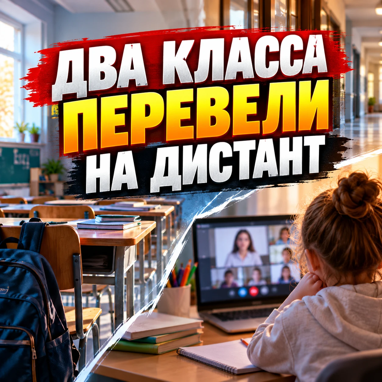 🏫 В ДВУХ КЛАССАХ ВВЕЛИ ДИСТАНТ ИЗ-ЗА ИНФЕКЦИИ