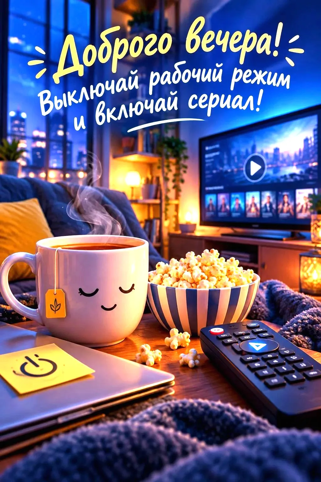 Самые интересные вечерние открытки 💙❤💛