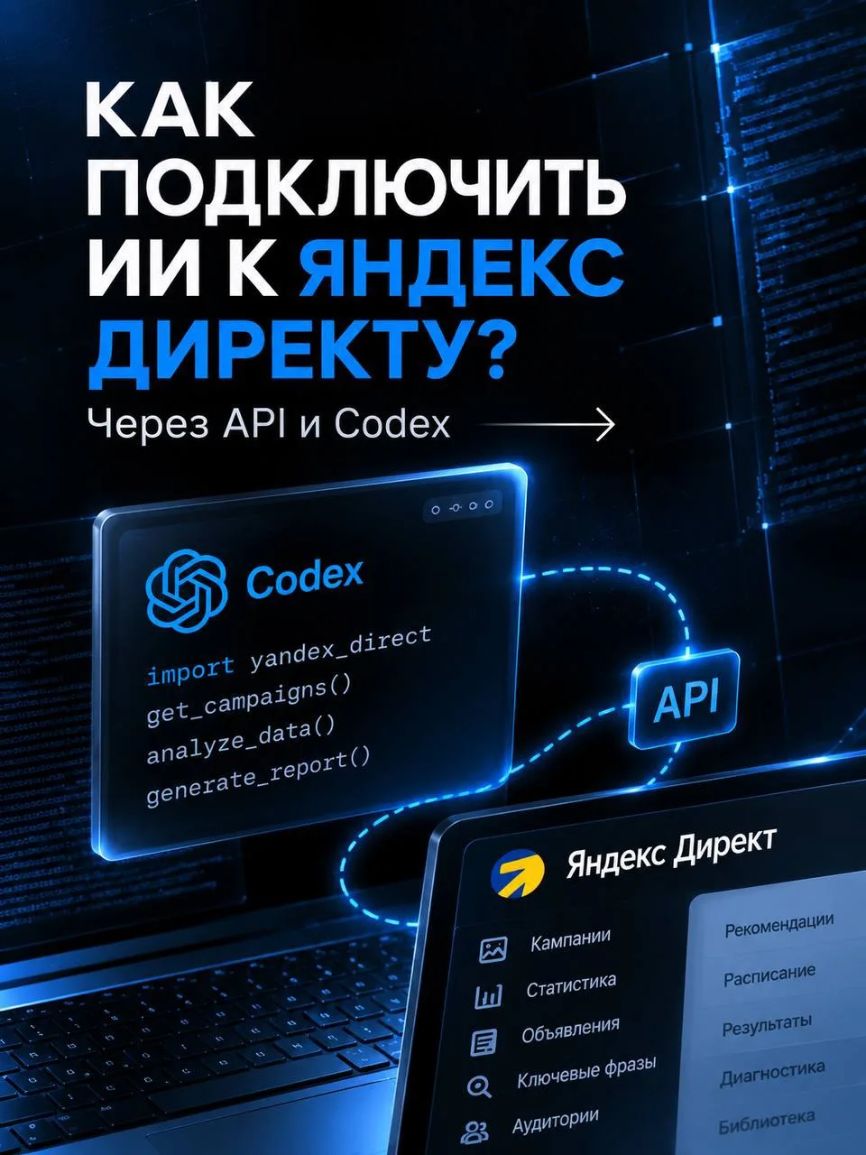 🤖 А вы знали, что ИИ можно связать с Яндекс Директом через API?