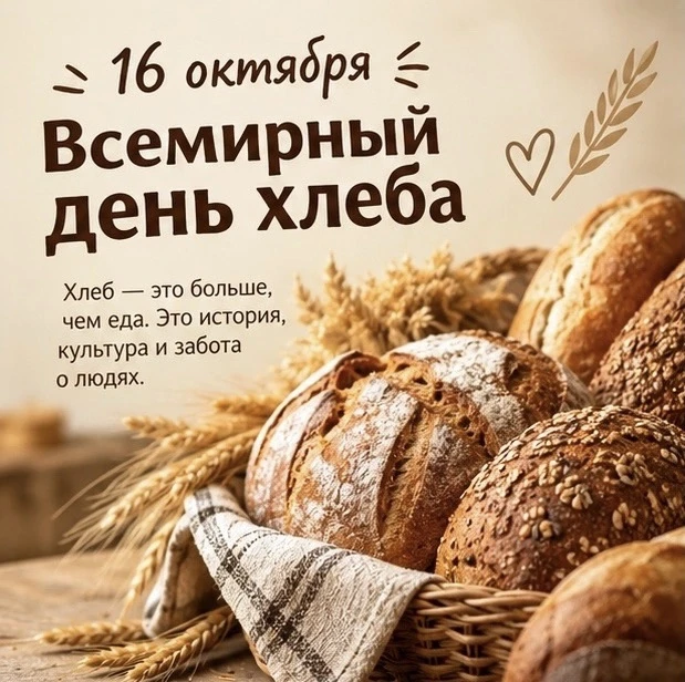 🍞 16 октября — Всемирный день хлеба!
