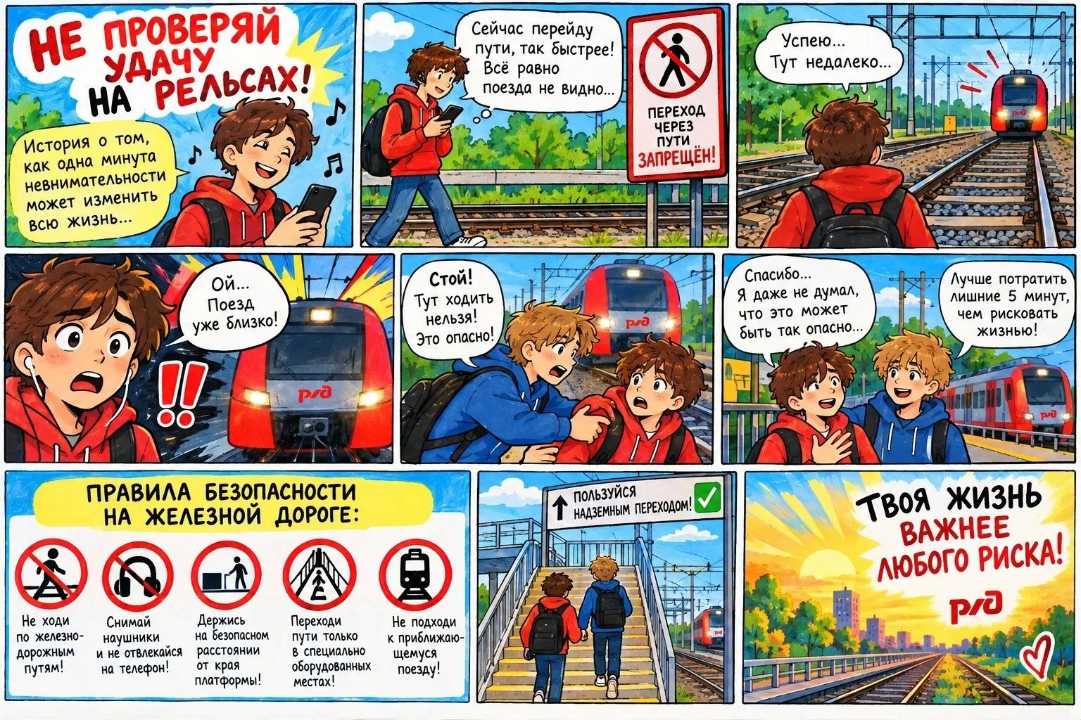 🚆 Безопасность на железной дороге — это важно!