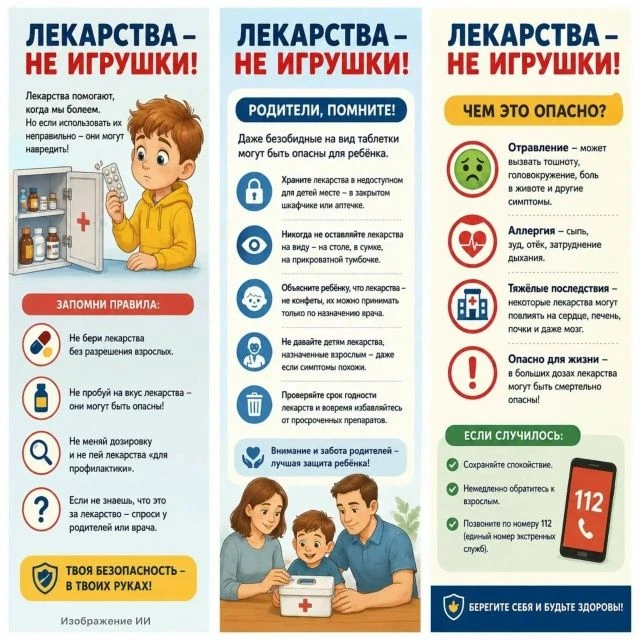 💊 Лекарства детям — не игрушка!