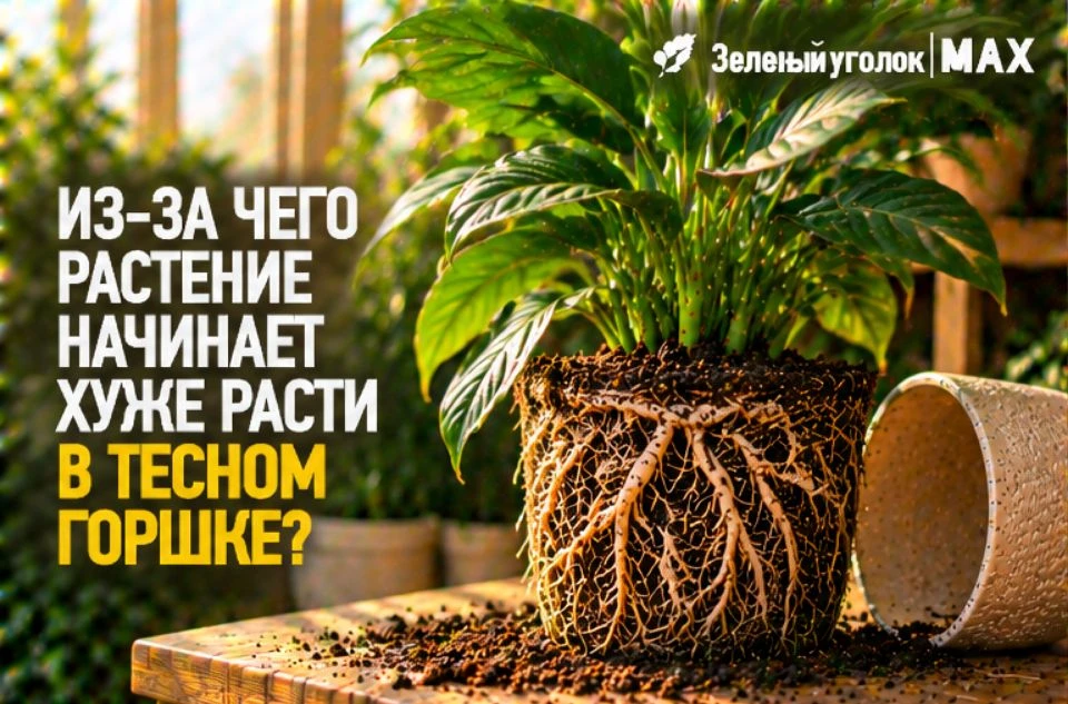 🪴 ИЗ-ЗА ЧЕГО РАСТЕНИЕ НАЧИНАЕТ ХУЖЕ РАСТИ В ТЕСНОМ ГОРШКЕ?