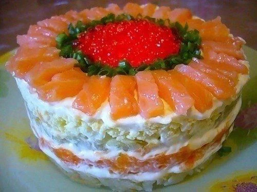 Салат с семгой 🐟❤️