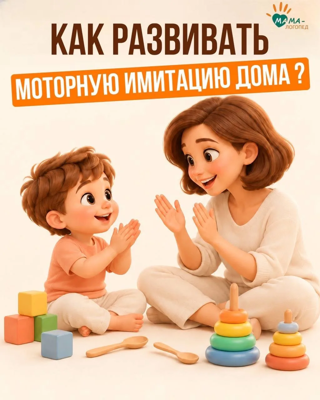 Имитация — это первый шаг ребенка к речи.