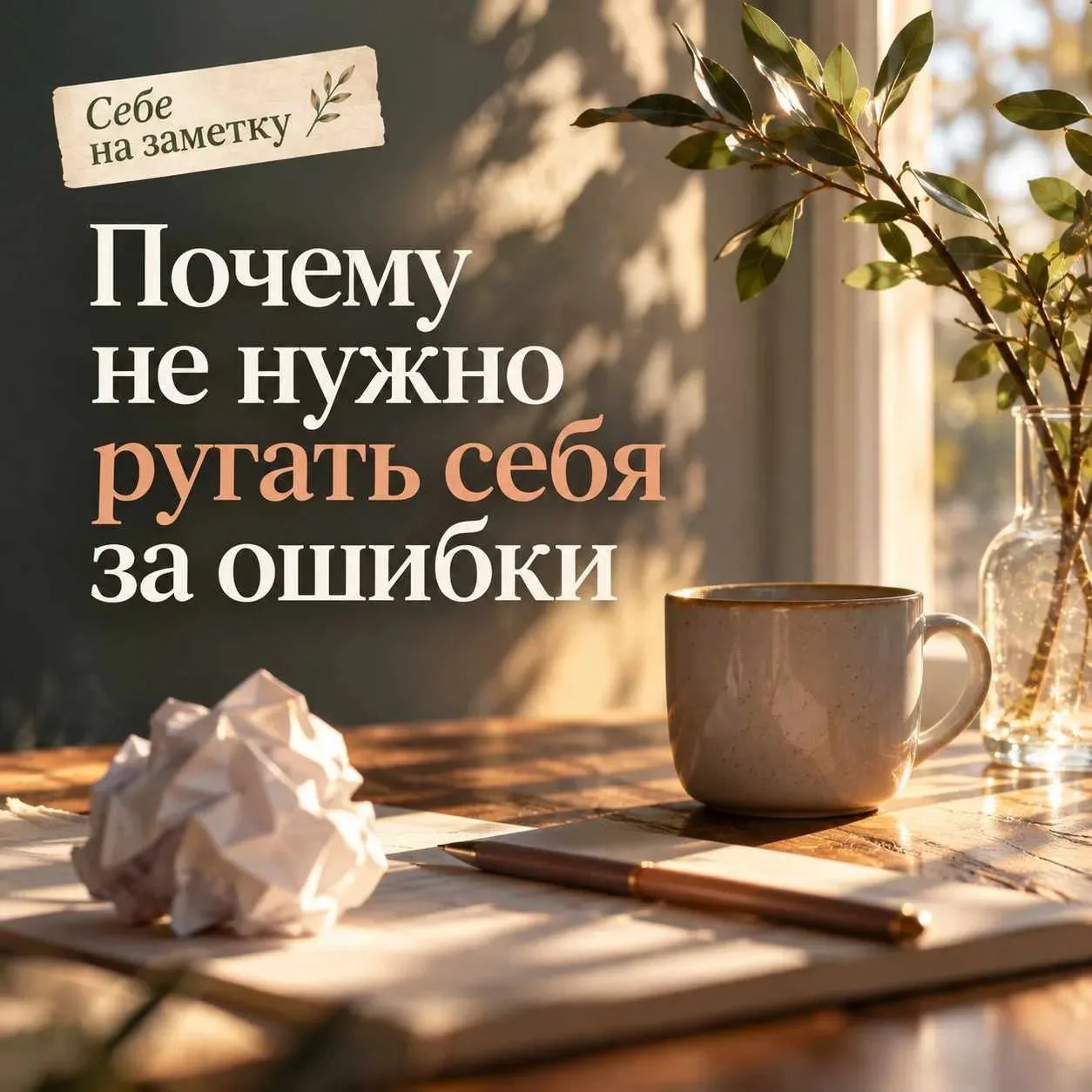 СЕБЕ НА ЗАМЕТКУ: Почему не нужно ругать себя за ошибки