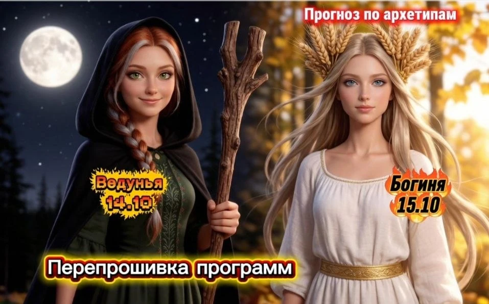 Энергетический прогноз на 14 и 15 октября через архетипы.