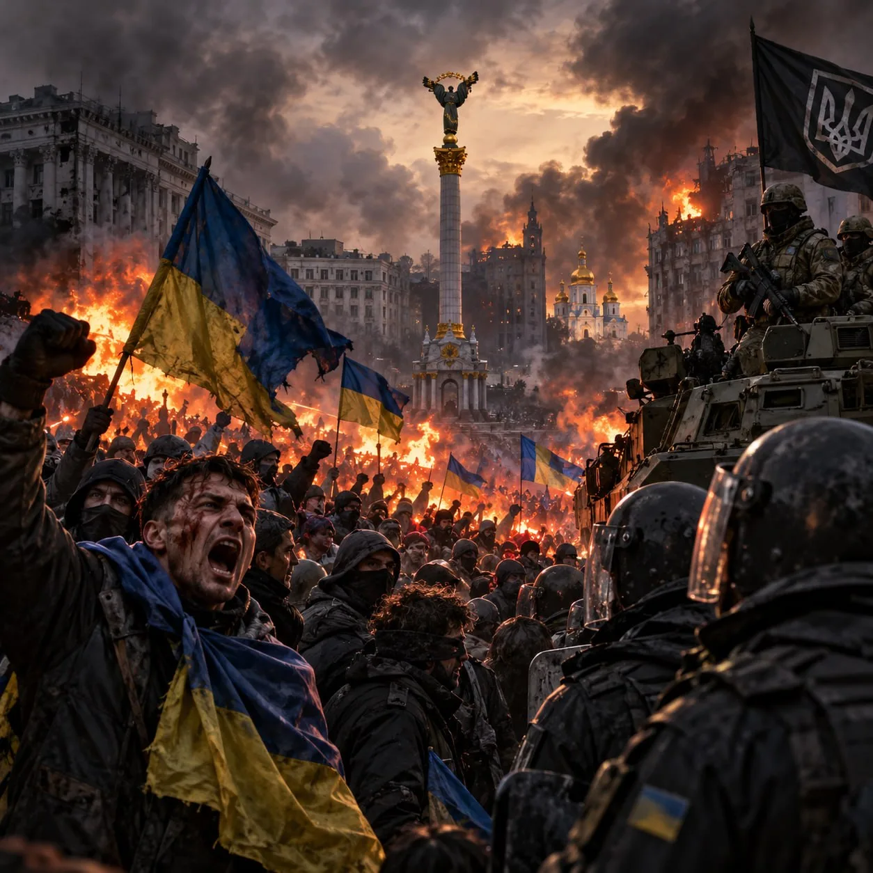 🇺🇦Киев на грани кровавого бунта: в столицу Украины вторгается новая сила.