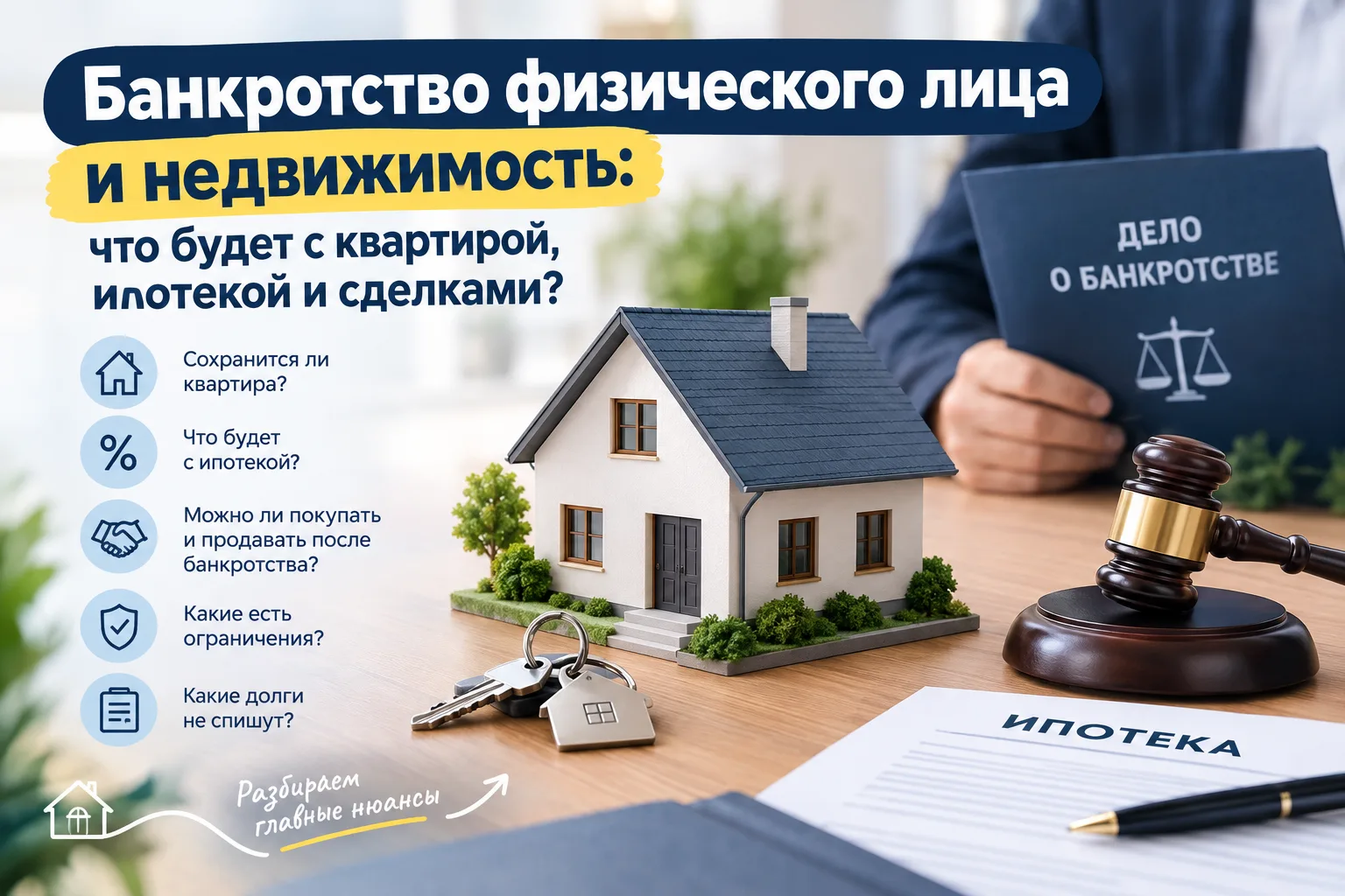 Банкротство физического лица и недвижимость: что будет с квартирой, ипотекой и сделками?