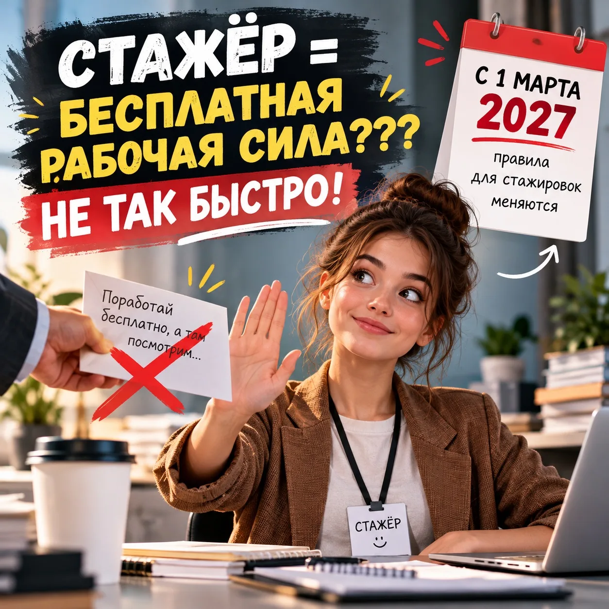 💼 СТАЖЁР = БЕСПЛАТНАЯ РАБОЧАЯ СИЛА??? НЕ ТАК БЫСТРО
