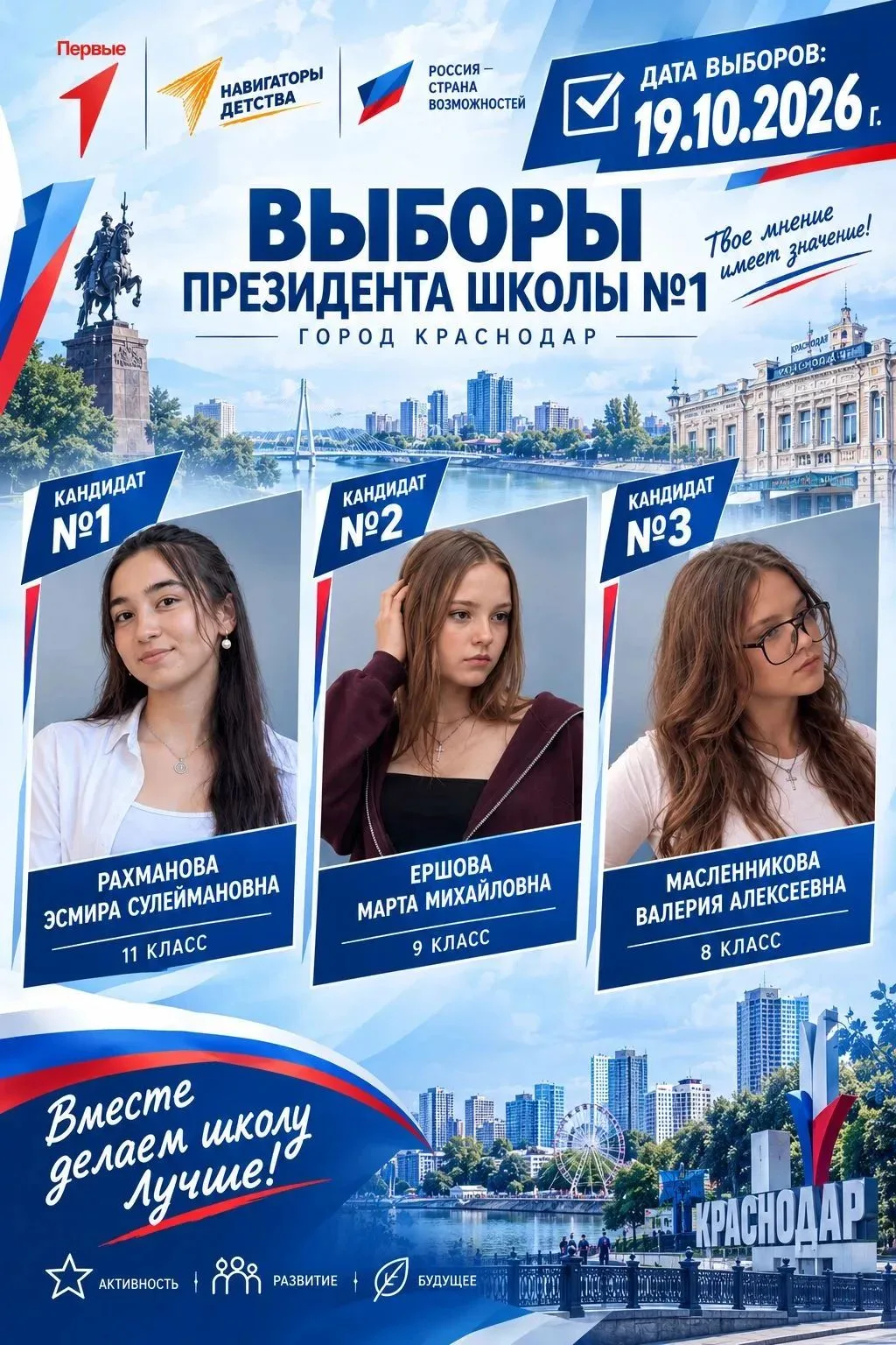 Выборы президента школы!