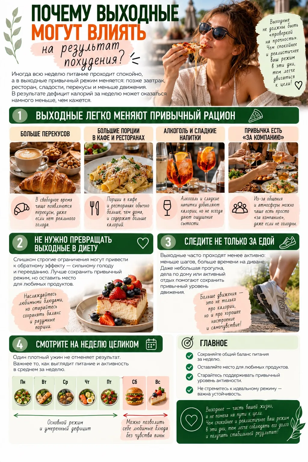 🍀 Почему выходные могут влиять на результат похудения