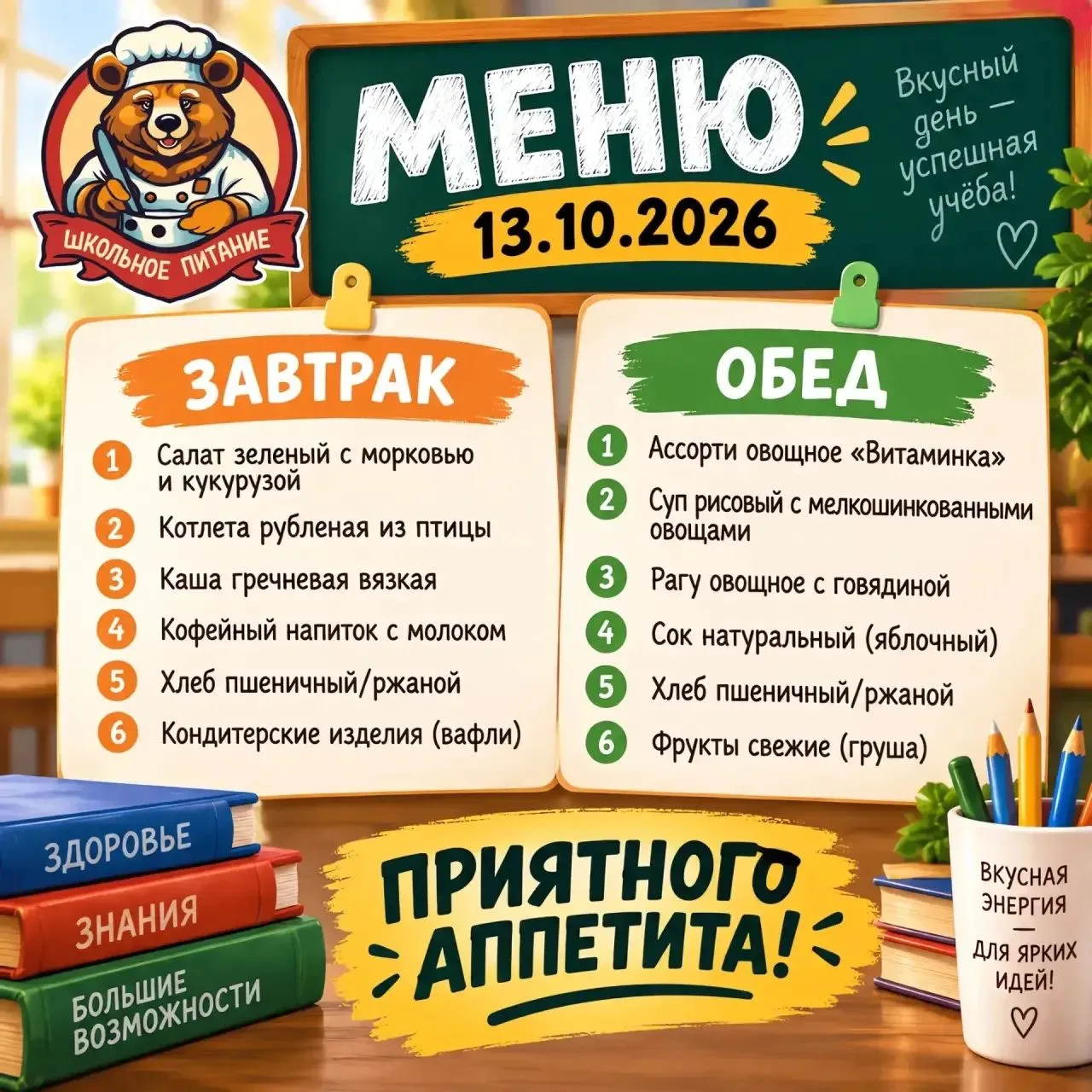 Меню🙌