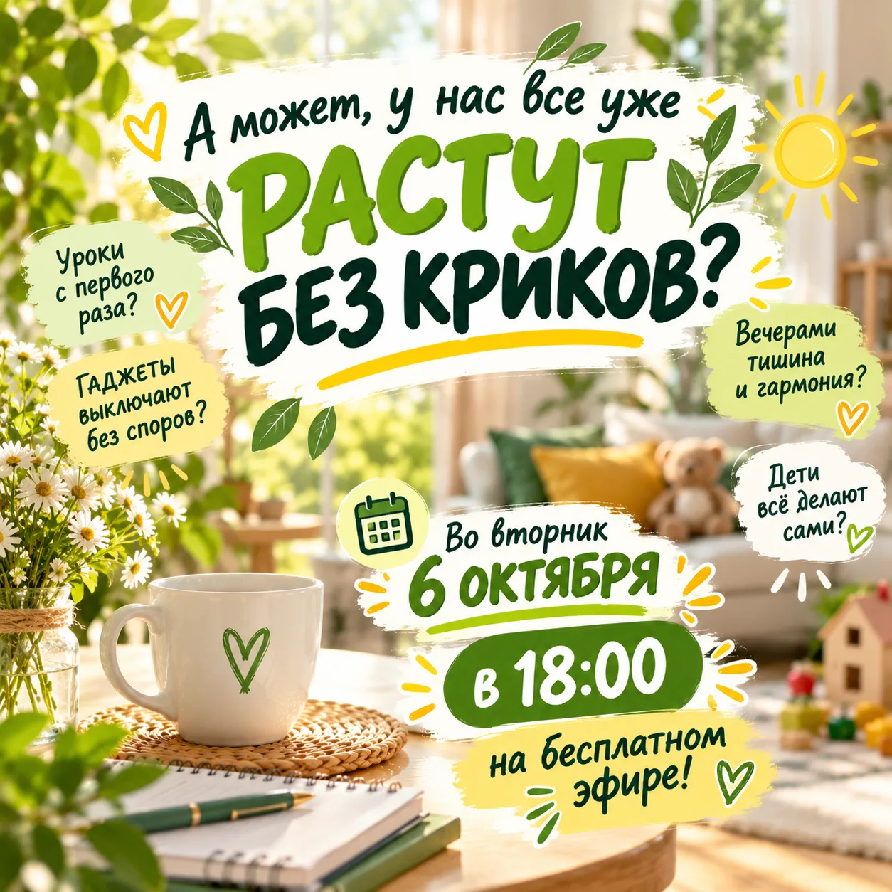 А может, у нас все уже растут без криков? 😄