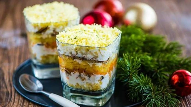 🍛 Салат мимоза со шпротами