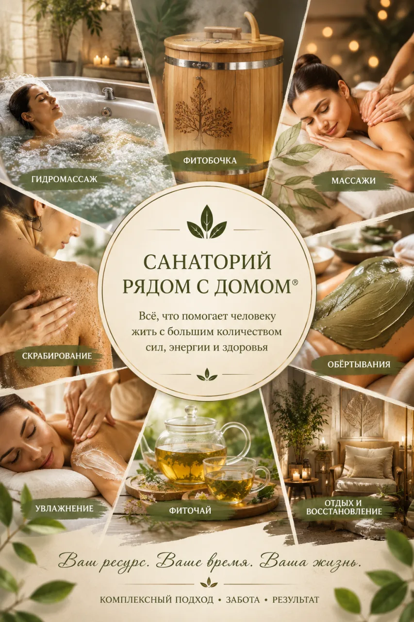 🌿 САНАТОРИЙ РЯДОМ С ДОМОМ®