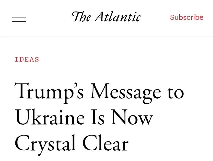 The Atlantic: Трамп заставляет Киев капитулировать