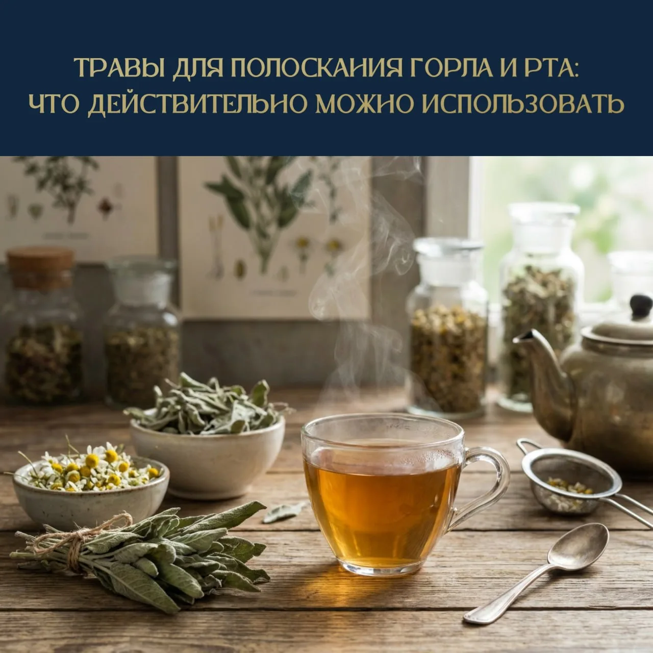 ТРАВЫ ДЛЯ ПОЛОСКАНИЯ ГОРЛА И РТА: ЧТО ДЕЙСТВИТЕЛЬНО МОЖНО ИСПОЛЬЗОВАТЬ 🌿