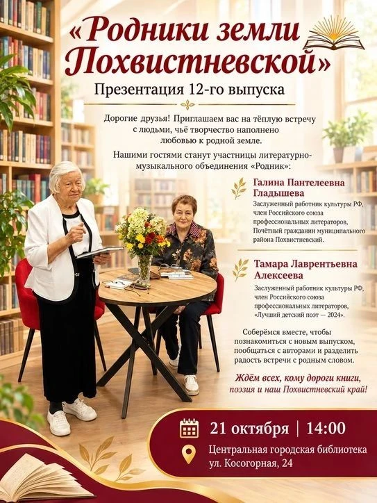 🍁ЦБС приглашает на презентацию 12-го выпуска литературно-художественного альманаха «Ро...