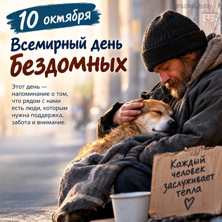 10 октября отмечают Всемирный день бездомных — дату, которая напоминает о людях, для ко...
