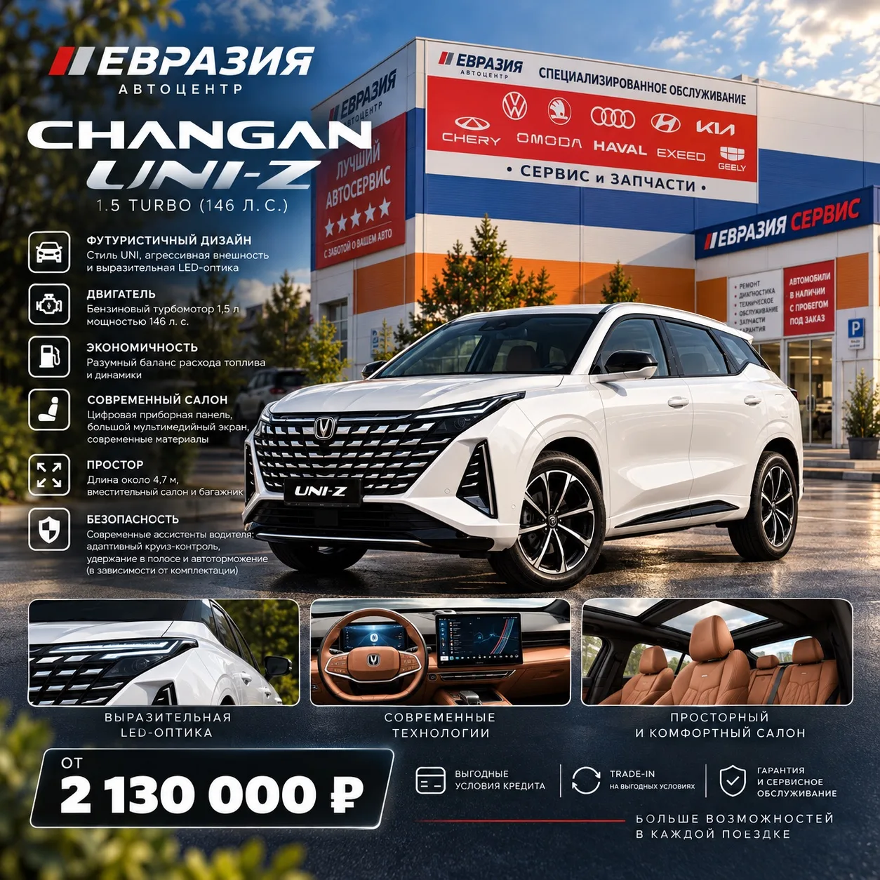 🚘 CHANGAN UNI-Z 1.5 TURBO — СТИЛЬ, ТЕХНОЛОГИИ И МОЩНОСТЬ!