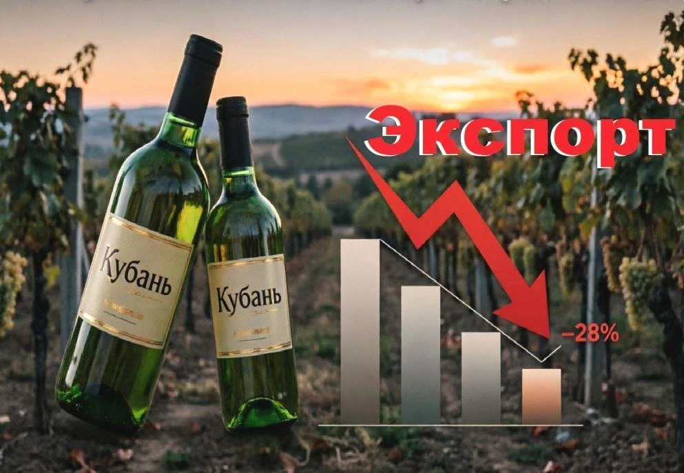 ЭКСПОРТ КУБАНСКОГО ВИНА В 2026 ГОДУ СОКРАТИЛСЯ БОЛЕЕ ЧЕМ НА ЧЕТВЕРТЬ