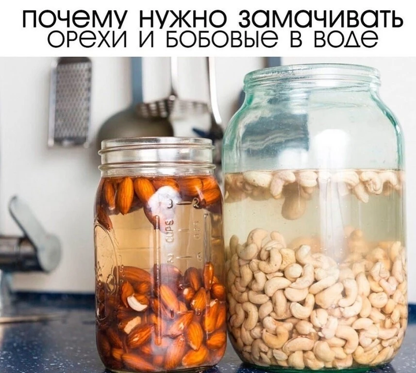 ПОЧЕМУ НУЖНО ЗАМАЧИВАТЬ ОРЕХИ И БОБОВЫЕ В ВОДЕ 🥜🌰