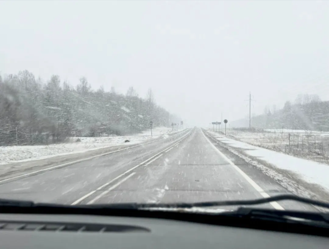 ❄️ Обстановка на трассе в сторону Белого озера
