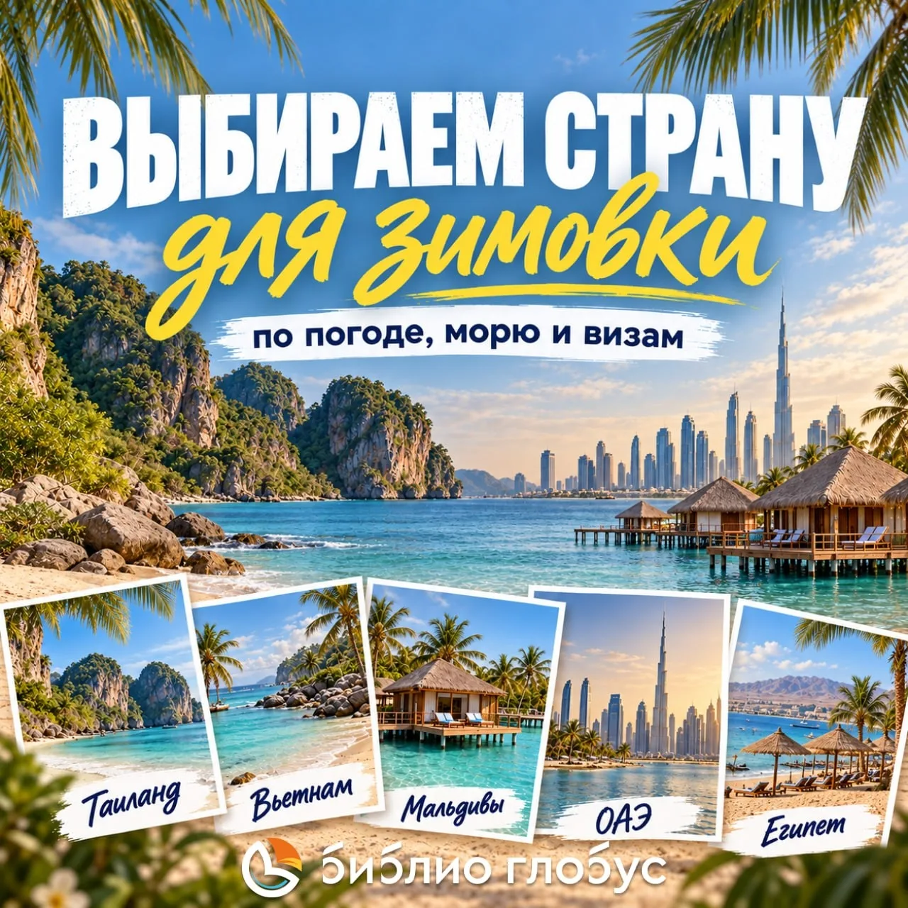 ✈ Выбираем теплую страну для зимнего отпуска ✨